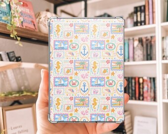 Summer Collage Kindle Insert, Beach Vibes E-Reader Decor (Paperwhite Kobo Accessory)