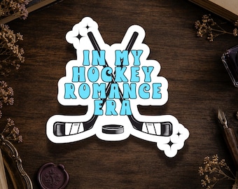 Adesivo da Era do Romance no Hóquei, Presente para Amantes de Livros, Vinil Impermeável (7,6 cm)