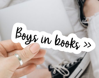 Boys in Booksステッカー：防水Kindle/ラップトップデカール