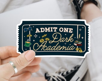 Pegatina de Dark Academia: vinilo impermeable para amantes de la lectura