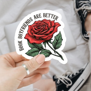 Bookish Sticker – Book Boyfriends Are Better – Waterproof Vinyl Dark Romance Smut Sticker for Kindle, Laptop