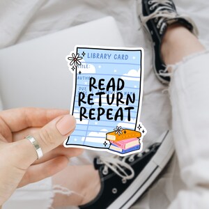 Bibliotheekkaart leesgrage sticker – waterdichte vinylsticker voor kindle, laptop en waterfles – boekenliefhebber cadeau voor lezers