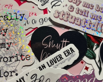 Dark Romance Bookish Stickers: Smut Reader Waterproof Set