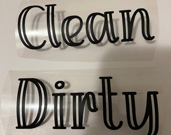 Clean Dirty Laundry Basket Decals: Vinyl Organization Set