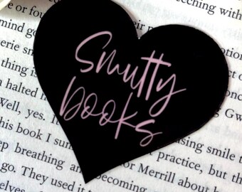 Pegatina de libros obscenos: vinilo con corazón de libros picantes, calcomanía impermeable de romance oscuro de BookTok