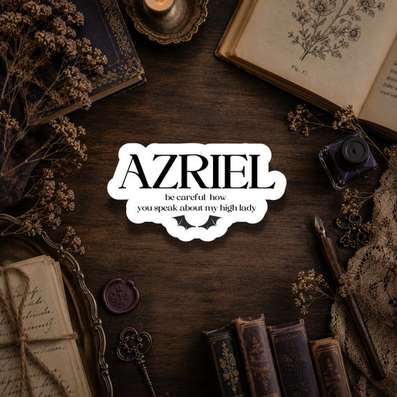 Azriel Sticker, ACOTAR Sticker, Romantasy Bookish Sticker, Fantasy Reader Gift