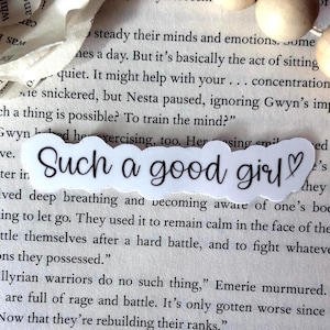 Dark Romance Sticker: Such a Good Girl, Waterproof Bookish Decal