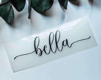 Gepersonaliseerde naamsticker: aangepaste vinylsticker voor laptop, auto, bidon