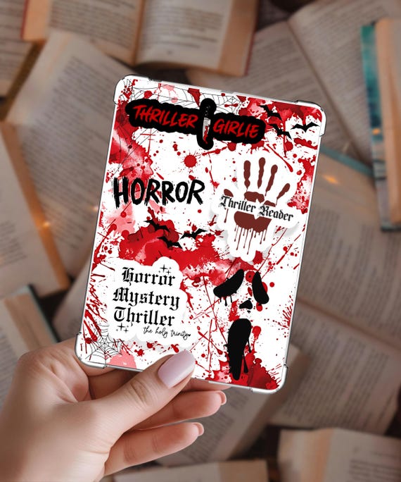 Horror Kindle Insert, Thriller Reader Gift, Spooky Bookish Cardstock Case Decor
