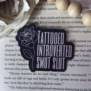 Adesivo "Vadia Introvertida Tatuada e Safada", Decalque Impermeável para Intelectual imagem 4