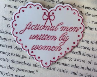 Fictional Men Written by Women Sticker - Book Lover Gift