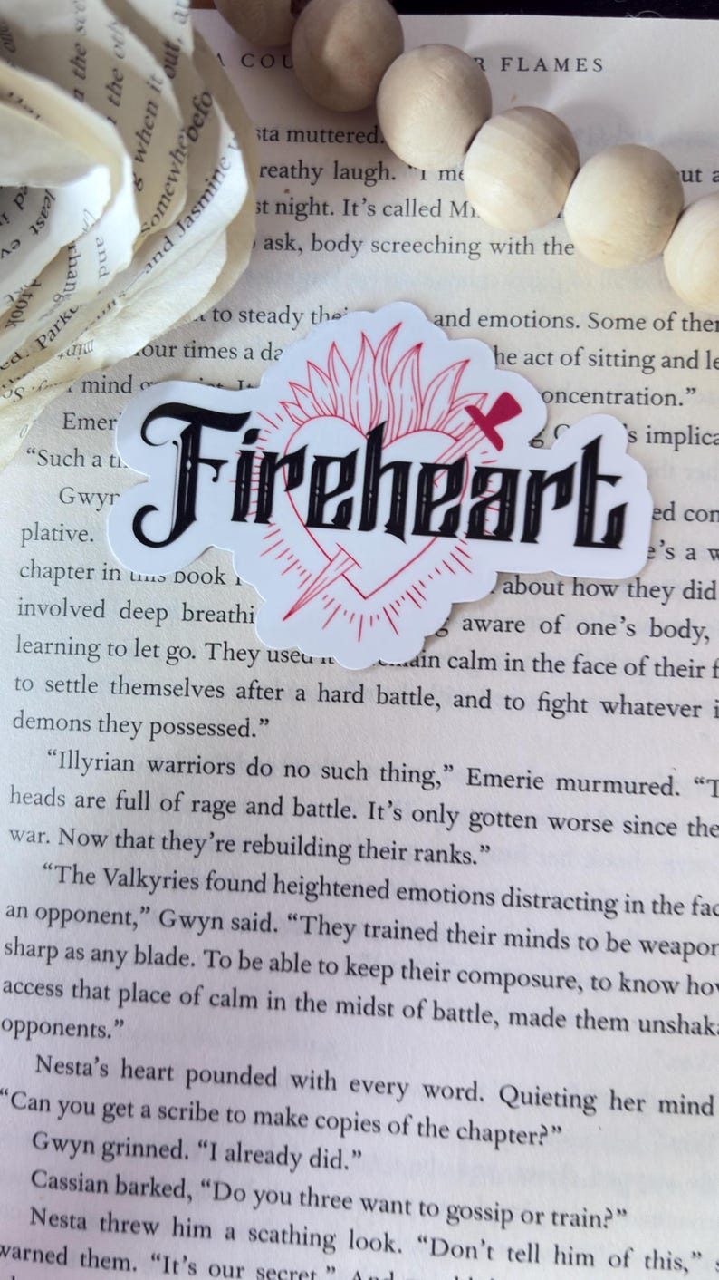 Fireheart Sticker Fireheart Throne of Glass Sticker: Waterproof Book Lover Gift - Etsy