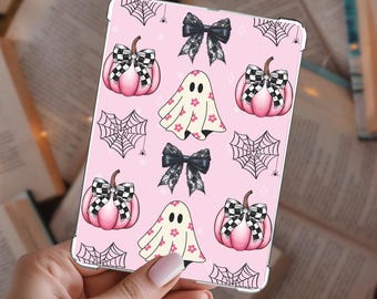 Inserto per Kindle a tema fantasma rosa, inserto per custodia Kindle a tema Halloween, decorazione Kindle spettrale e carina, inserto per e-reader a tema Halloween, regalo a tema fantasmi per appassionati di libri