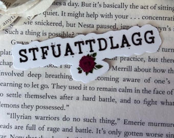 STFUATTDLAGG Sticker: Bookish Smut Dark Romance, Waterproof Glitter