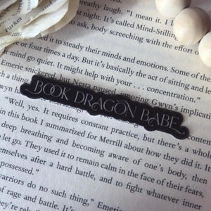 Book Dragon Sticker: Bookish Fantasy Kindle Laptop Decal