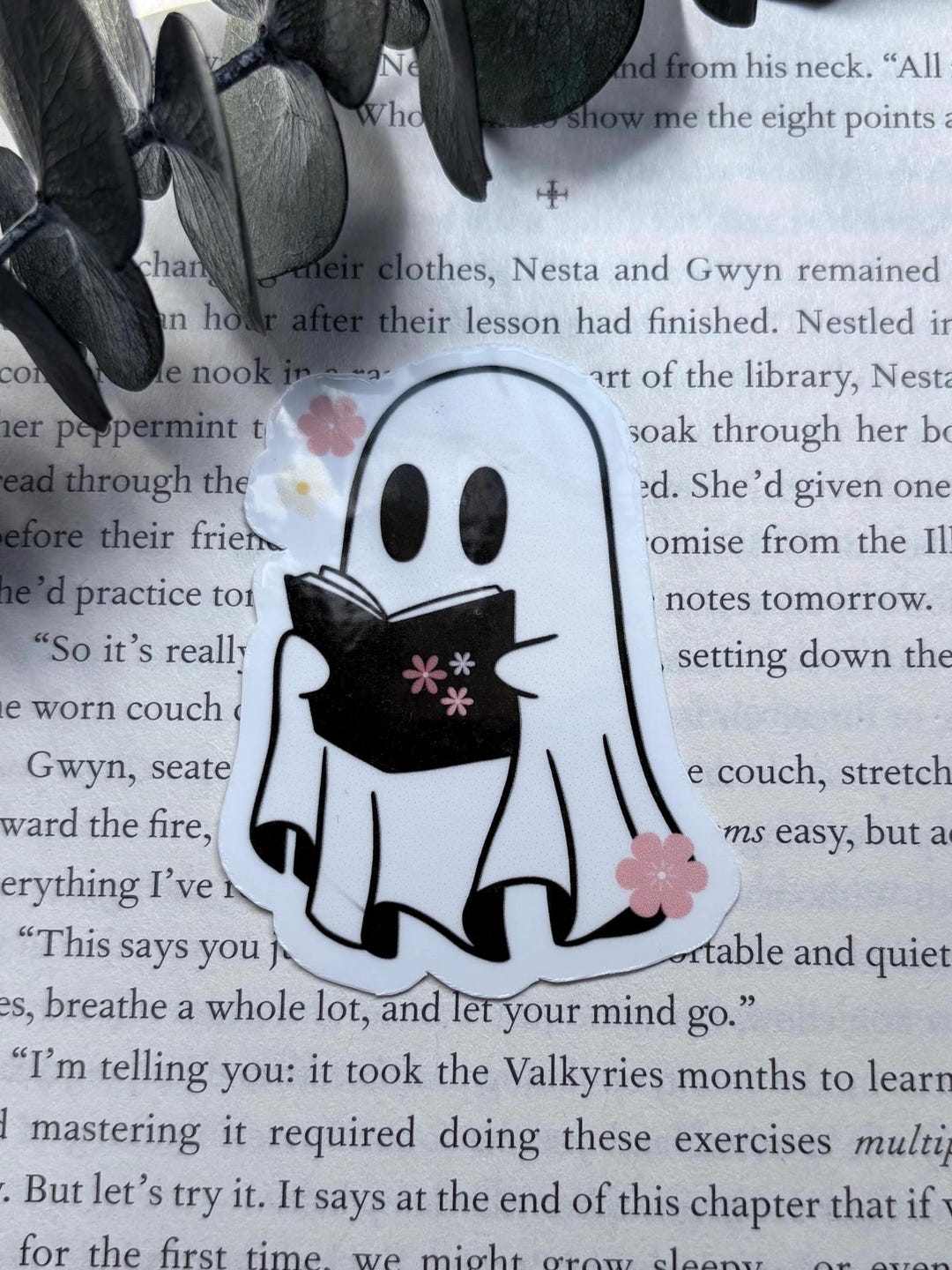 Cute Ghost Reading Sticker – Waterproof Vinyl Decal - Etsy