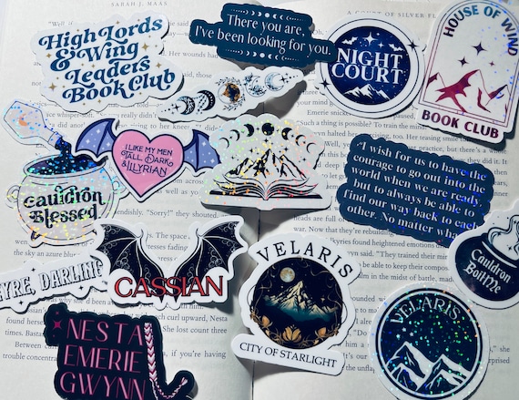 ACOTAR Sticker Pack – Mystery Variety Bundle – Officially Licensed SJM Merch – Glossy, Glitter & Holographic Vinyl