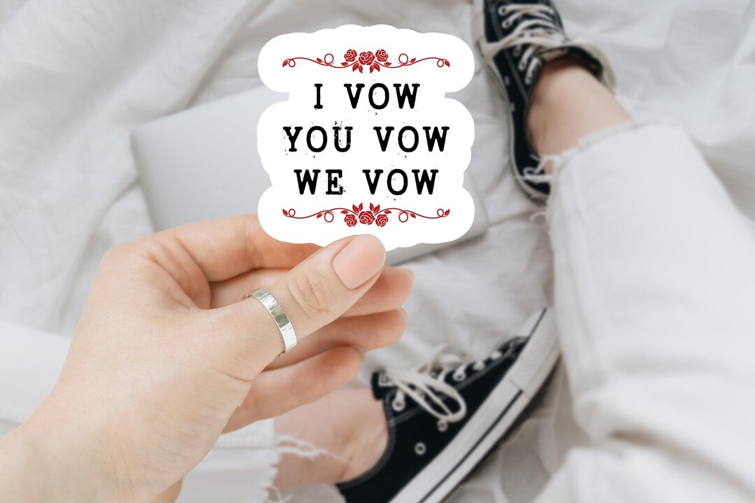 I Vow You Vow We Vow Sticker – Dark Romance Glitter Sticker - Etsy