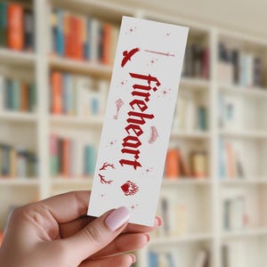Throne of Glass Sticker Fireheart Bookmark | Laminated One-Sided Bookmark | TOG Merch | Gift for Book Lover