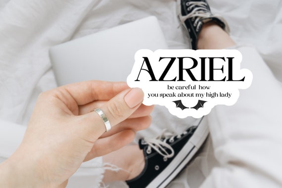 Azriel Sticker, Fantasy Bookish Sticker, Shadow Daddy Decal, Waterproof Kindle Laptop Water Bottle Sticker, Fantasy Romance Gift