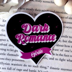 Dark Romance Girlie Sticker, Bookish Sticker for Kindle, Laptop, Water Bottle, Book Lover Gift, Romance Book Sticker, Waterproof Sticker