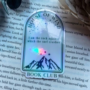 ACOTAR Aufkleber – House of Wind Book Club – Offiziel lizensierter Sarah J. Maas Vinyl-Aufkleber für Buchliebhaber