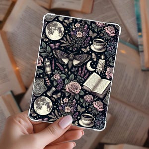 Dark Academia Kindle Insert: Glossy or Glitter Cardstock - Book Lover Gift
