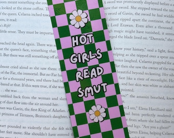 Hot Girls Read Smut Bookmark: Laminated Spicy Book Accessory