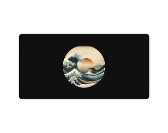 japanese wave mouse pad
