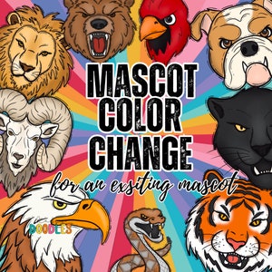 School Mascot Custom Colors - Doodle Clipart PNG Digital Design - Non-exclusive - Team Mascot - School Spirit - Commercial Use