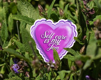 Self Care is My Jam Vinyl Sticker