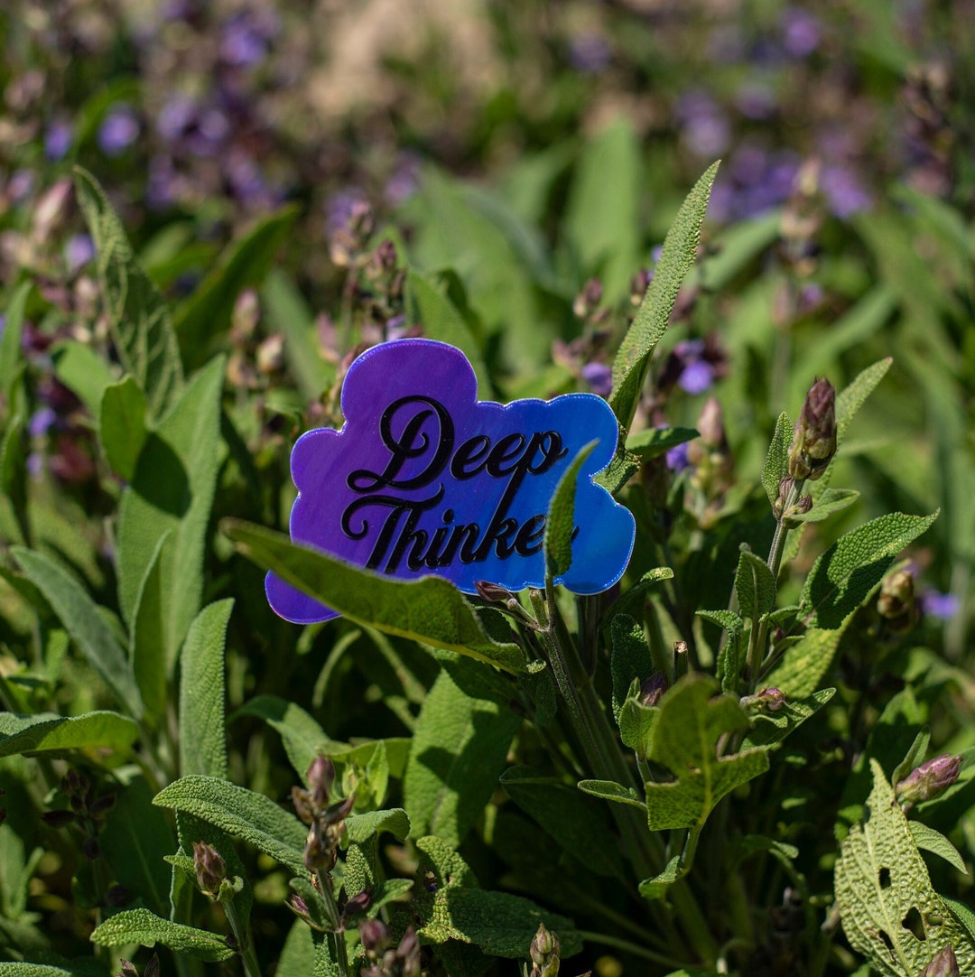 Deep Thinker Vinyl Sticker - Etsy