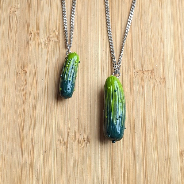 Dill Pickle Pendant Necklace