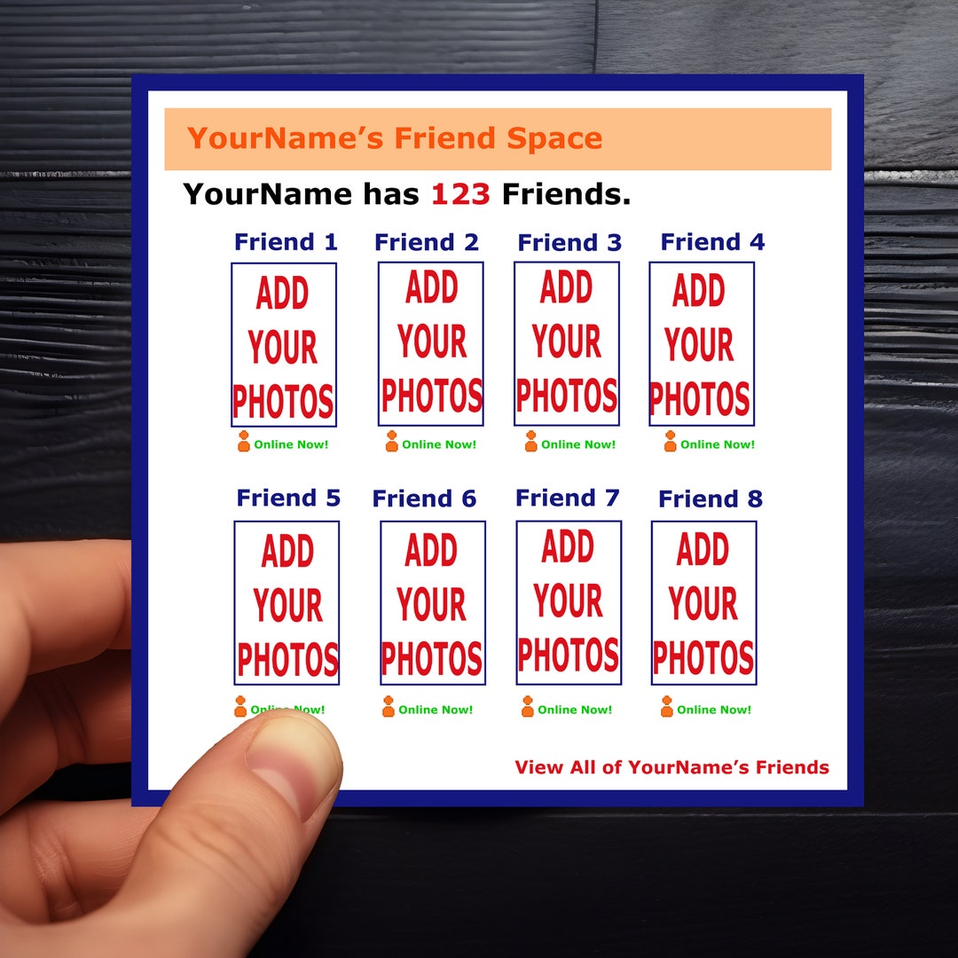 Myspace Top 8 Nostalgic Early 2000s Social Media Funny Etsy Myspace Top 8 Nostalgic Early 2000s Social Media Funny Etsy