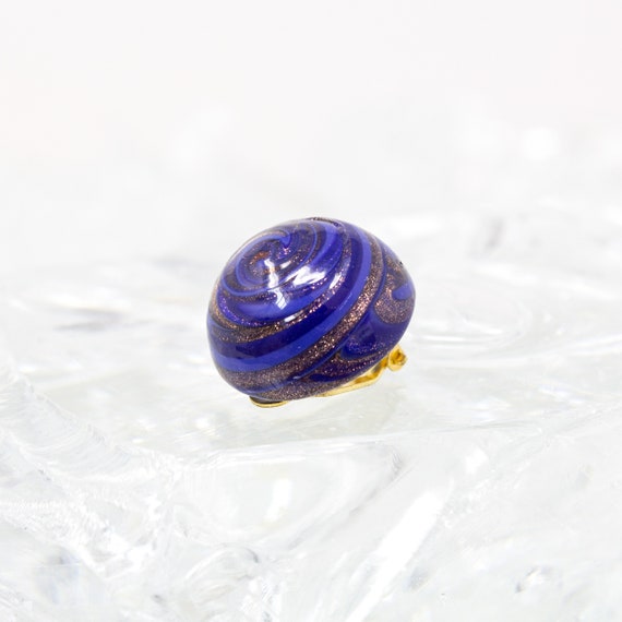 Handmade Murano glass vintage clip earrings, roun… - image 3