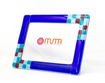 Murano Glass Photo Frame, Mosaic Tiles, Handmade in Italy