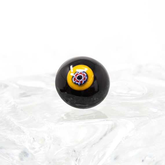 Vintage handmade Murano glass earrings in black r… - image 6