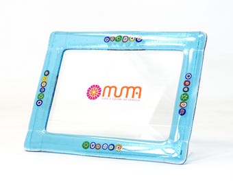 Murano Glass Photo Frame, Millefiori Murrine, Made in Italy