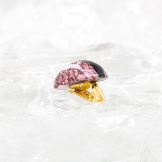 Vintage Murano glass earrings handmade in pink an… - image 4