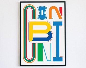 Japanese Convenience Store Typography Art Print (Digital Download)