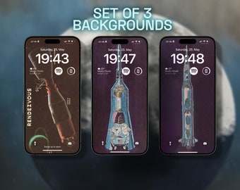 Apollo Spaceship Wallpapers | Unique Wallpapers |  Mobile Backgrounds  | Wallpaper Set | Instant Download  | iPhone Wallpaper