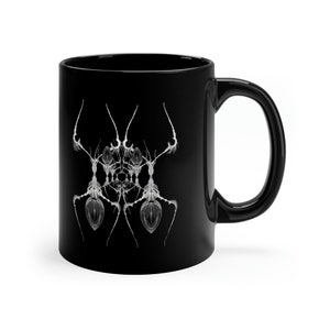 AntWeb 11oz Black Mug, Creepy Art Coffee Mug, Goth Gift