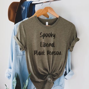 Spooky Liberal Plant Person Unisex Short Sleeve Tee