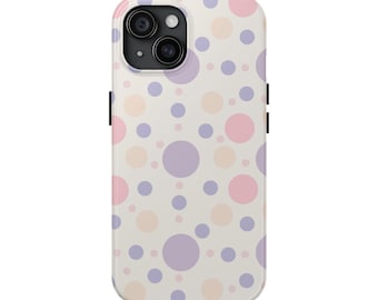 Pastel Polka Dot Premium Protective Phone Case Aesthetic Cover | Slim & Durable for iPhone 13 14 15 | Gift for Bestie | Cute Phone Case