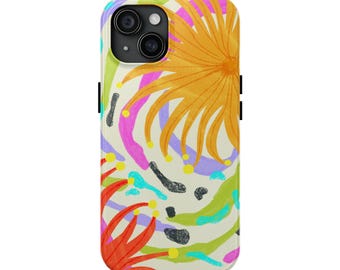 Bright and Colorful Abstract Phone Case Contemporary Art iPhone Case | Abstract Aesthetic Cover | Slim Fit for iPhone 13 14 15  Gallery Vibe