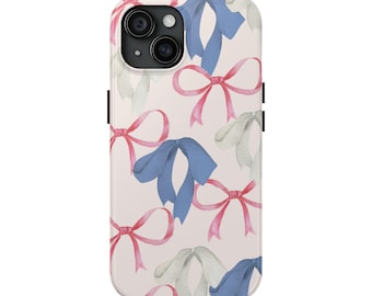 Coquette Girly Bows Premium Protective Phone Case Trendy TikTok Aesthetic iPhone Case | Viral Slim Cover for iPhone 13 14 15  Digital Design