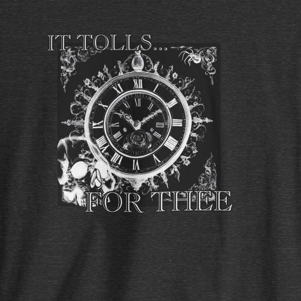 Bell Tolls for Thee Shirt, Edgar Allan Poe Tee, Gothic Clothes, Gothic Gift, Comfort Colors, Spooky Shirt, Gothic Clothing