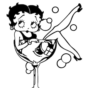 BETTY BOOP SVG, fichiers Svg Betty Boop pour Cricut, clipart Betty Boop, fichiers coupe Betty Boop, vecteur Betty Boop
