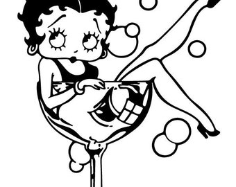 Betty Boop SVG, Cricut Cut Files, Vector Clipart