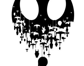 Download immediato di Star Wars SVG di Rebel Ships